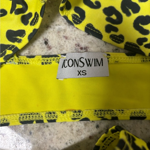Icon Swim Neon Yellow Leopard Print Bikini - Picture 6 of 6